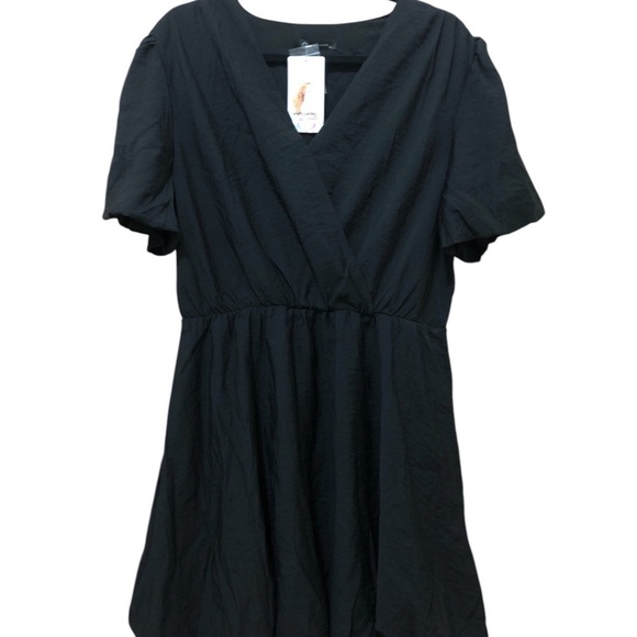 PrettyGarden Women’s Bubble Hem Dress XL Black Bell Puff Sleeve Boho Chic NWT - Picture 4 of 10